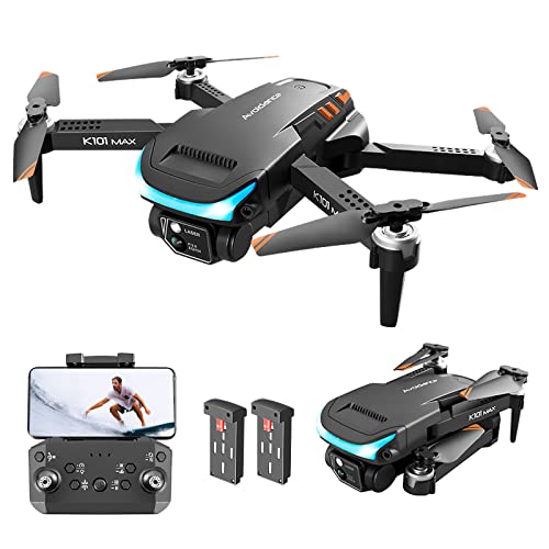 Drohne mit Kamera HD 1080P für Kinder, Anfänger mit FPV WiFi Live Übertragung Drohne, 2 Akku lange Flugzeit, Flugbahnflug,Hindernisvermeidung, One Key Start/Landen, Headless Modus