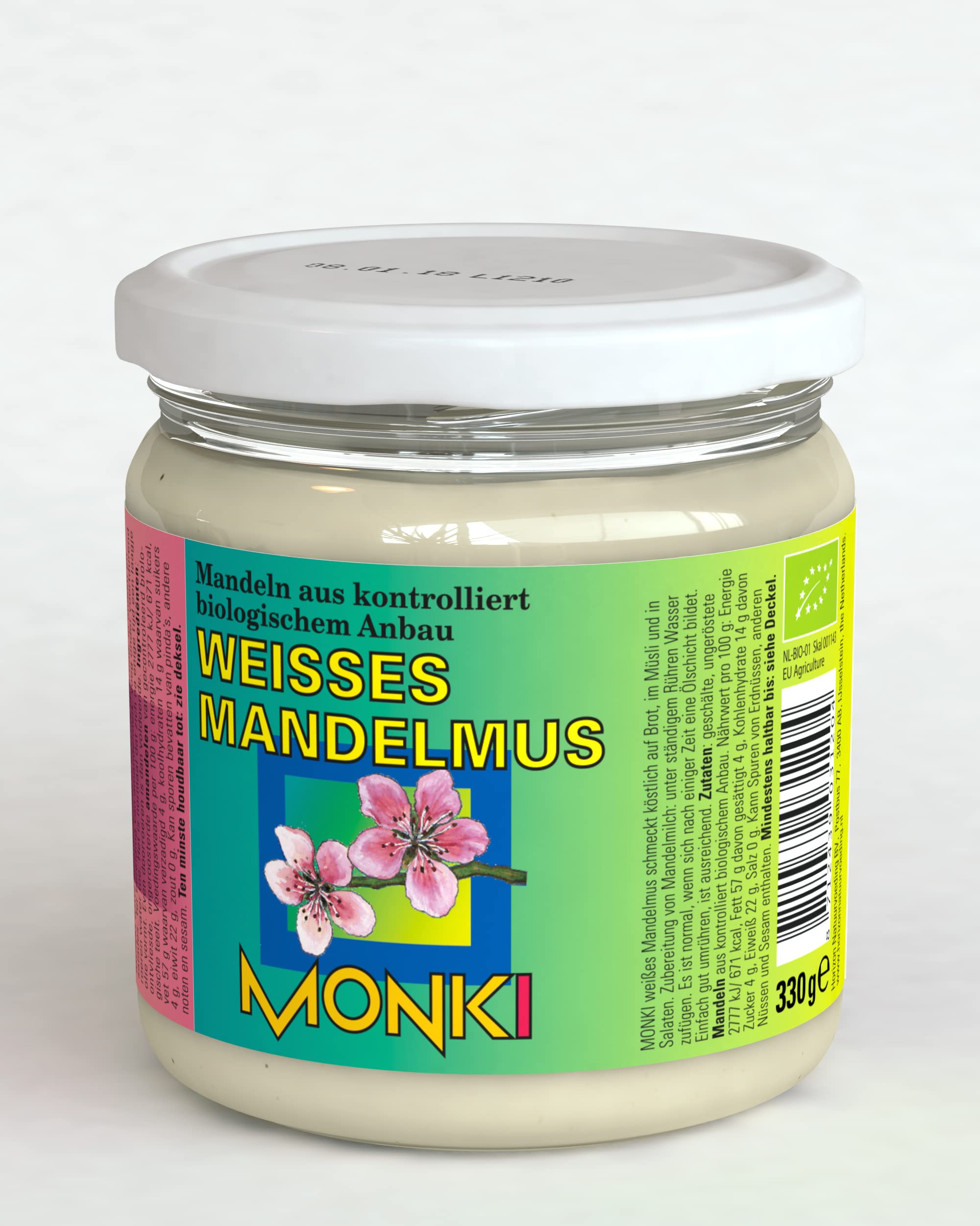 Monki Bio Weißes Mandelmus (2 x 330 gr)