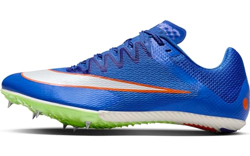 Nike Rival Sprint Track & Field Sprinting Spikes (DC8753-401, Racer Blue/Lime Blast/Safety Orange/White), Racer Blue/Lime Blast/Safety Orange/White, 41 EU