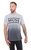 Muse T Shirt Band Logo Nue offiziell Unisex Dip Dye Weiß