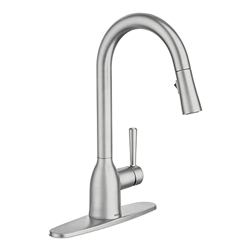 Moen 87233SRS Adler One-Handle High Arc Pulldown Kitchen Faucet, Spot Resist Stainless