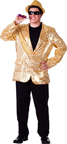 Dress Up America 738-L Gold Erwachsene Vollständig gefütterte Pailletten Jacke, Größe 12-14 Jahre (Taille: 86-96 Höhe: 127-145 cm)