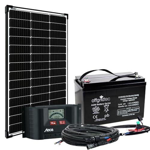 Offgridtec© 100 Watt Solaranlage BIG-L 100W 101Ah 12V