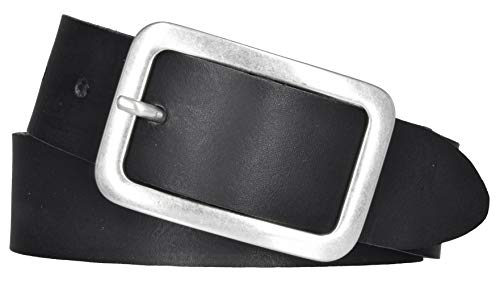 Mytem-Gear Gürtel Damen Leder Belt Ledergürtel Rindleder 35 mm Damengürtel (90, Schwarz)