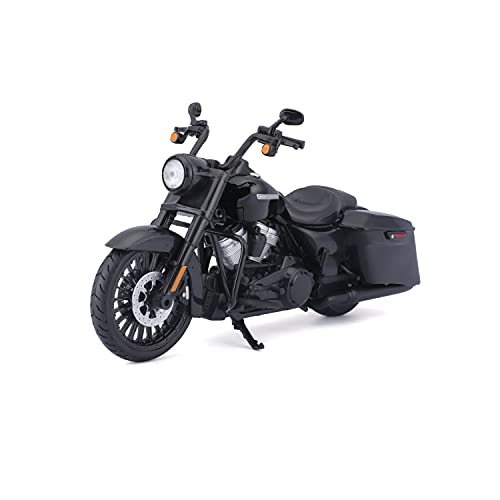 Maisto Harley-Davidson Road King Special: Originalgetreues Motorradmodell 1:12, lenkbare Gabel, beweglicher Seitenständer, 20 cm, schwarz (532336)