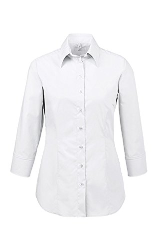 Greiff Damen-Bluse BASIC Regular Fit, 6517, weiß, Größe 48