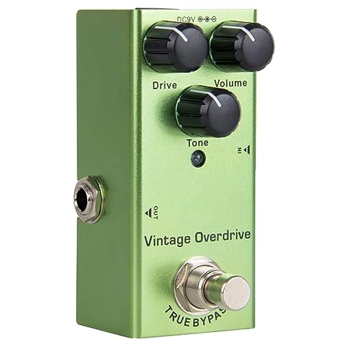 Vintage Overdrive Pedal Guitar Effect Pedal Warm Overtones True Bypass For Precise Effect Tailoring Accessories Knob Overdrive Pedal