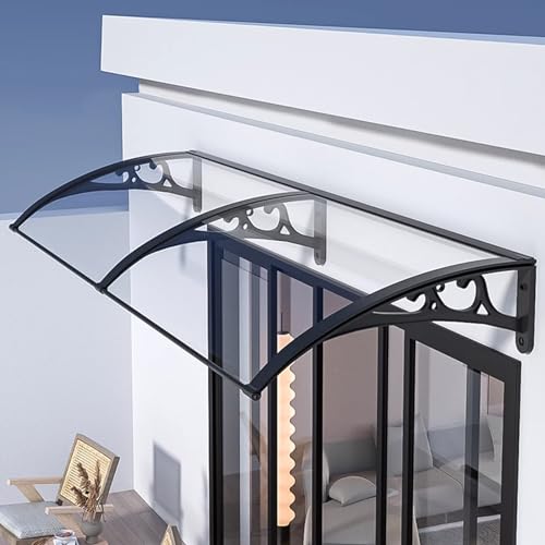 Sonnenschutz für die Vordertür und Terrasse im Freien, transparente Polycarbonat-Abdeckung, Fenster-Regenschutzabdeckung, Fenster-Markisentür-Überdachung, Veranda-Markisenschutz, Eingangsmar