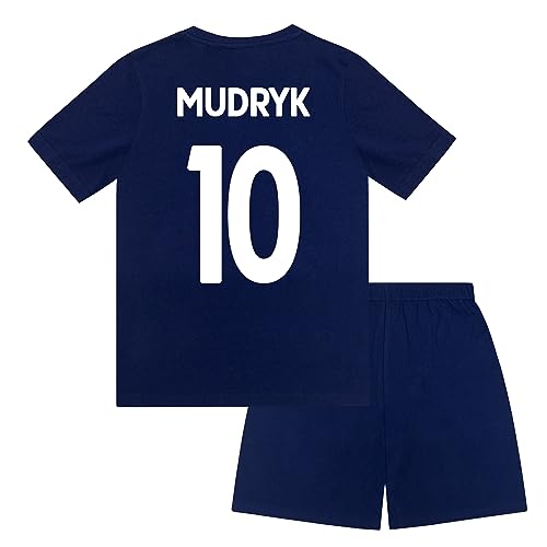 Chelsea FC - Jungen Schlafanzug - Offizielles Merchandise - Geschenk für Fußballfans - Blau - Blau Mudryk - 12-13 Jahre