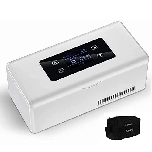 Mini-Kühlschrank-Kühlschrank- und Insulinkühler für Reisen, Zuhause, tragbarer Auto-Kühlkoffer / kleine Reisebox für Medikamente (Größe: 1 x Lithium-Batterie)