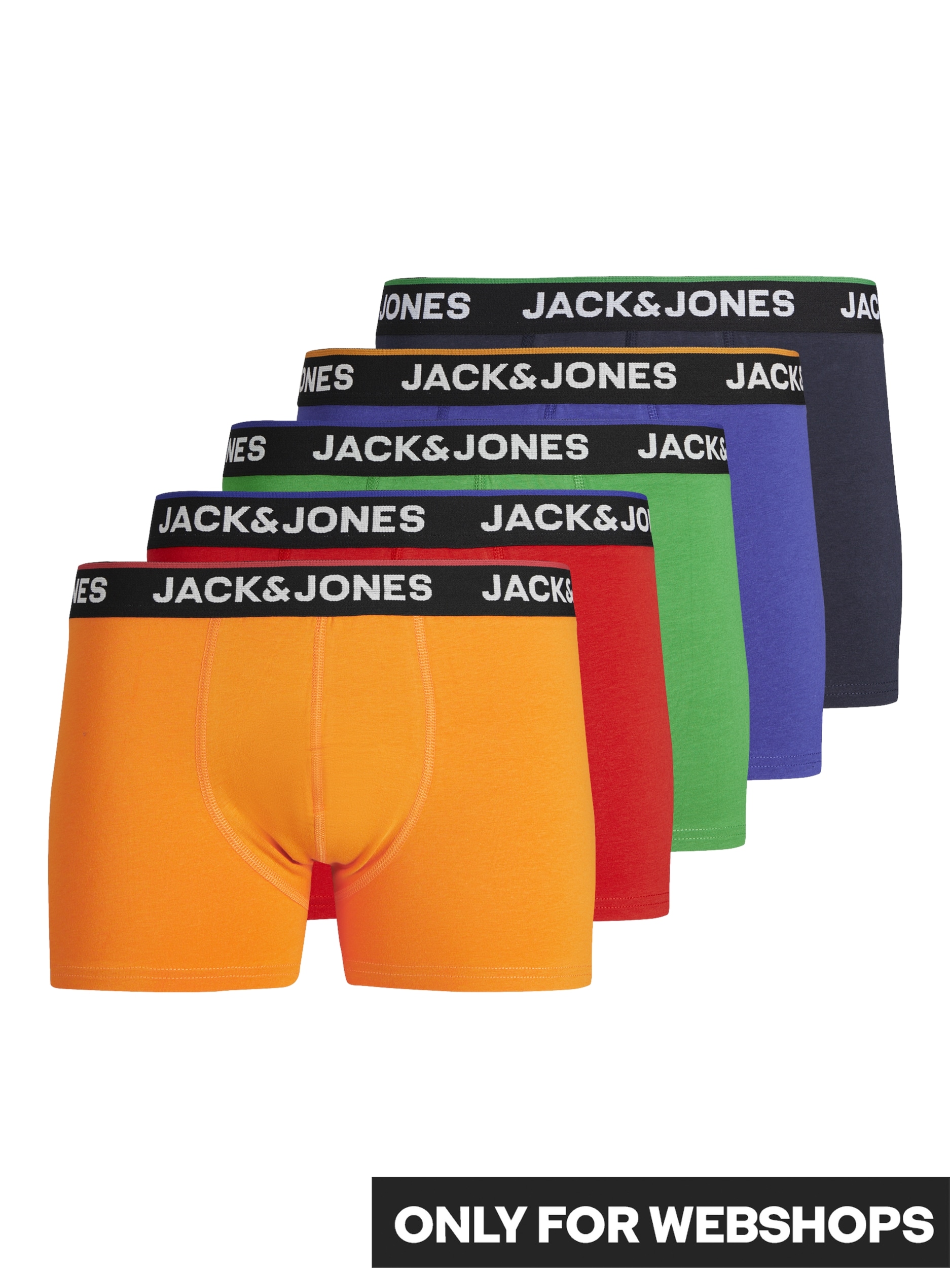 Jack & Jones Junior Boxershorts "JACTOPLINE SOLID TRUNKS 5 PACK JNR", (Packung, 5 St.)