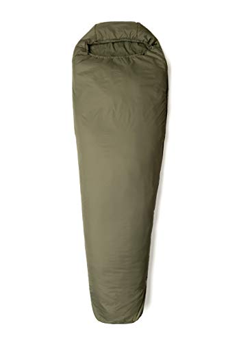 Snugpak Softie 3 Merlin, Militärschlafsack, Softie Premier Isolierung, hergestellt in Großbritannien (Olivgrün, Reißverschluss links, extra lang)