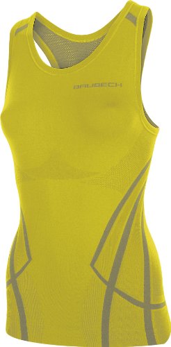BRUBECK Damen ärmelloses Träger Hemd Tanktop, Top, Shirt, Farbe:Limone;Größe:M