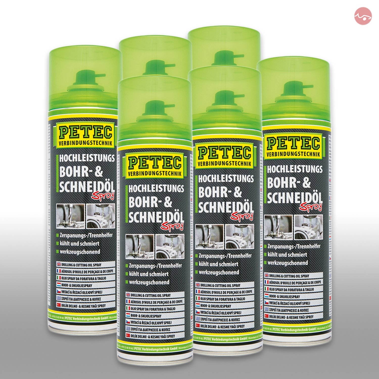 Petec_bundle 6X PETEC BOHR- und SCHNEIDÖL Spray Dose Bohröl Schneidmittel 500 ML 73050