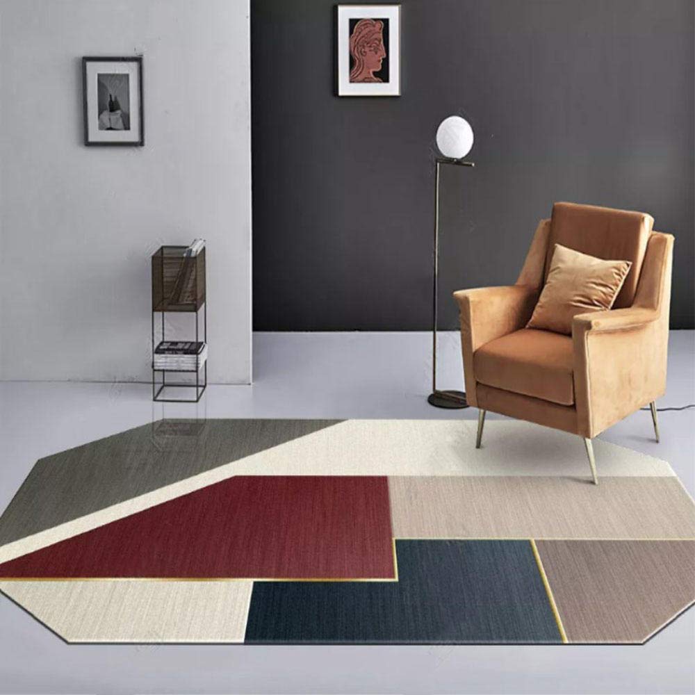 WJW-DT Teppich Sechseck Teppiche für Wohnzimmer Schlafzimmer Korridor Küche Patios Garten Geometrie Teppich-200 * 300 cm