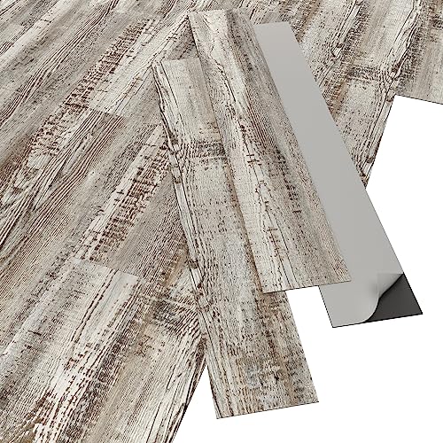 ARTENS - PVC Bodenbelag - Selbstklebende Dielen - Holzoptik - Beige - FORTE - SIBERIE - 91,44 cm x 15,24 cm x 2 mm - Dicke 2 mm - 2,23 m² /16 Dielen