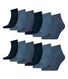 PUMA unisex Quarter Sportsocken Kurzsocken Socken 271080001 12 Paar, Farbe:Blau, Menge:12 Paar (4x 3er Pack), Größe:47-49, Artikel:-460 denim blue