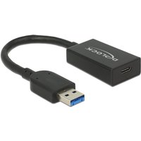 Delock Konverter USB 3.1 Gen 2 Typ-A Stecker > USB Type-C Buchse Aktiv schwarz 15 cm (65698)