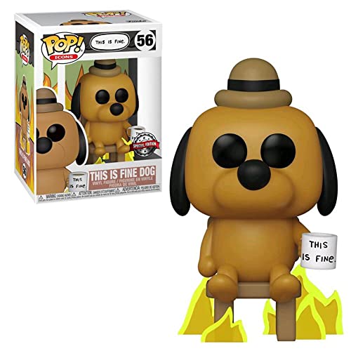 Funko Pop! 52851 This is Fine Dog Vinyl Figure, Exclusive Special Edition #56