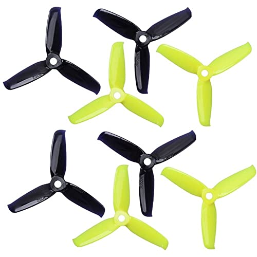 4 Paare 3052 3.0x5,2 3-Paddle PC Propeller 5mm Loch for Gemfan Blitz RC FPV Rennfreestyle -Zahnstocher Cine Whoop -Kanal Drohnen Replacement Spare Parts Accessories (Color : 4Pairs Black Yellow)