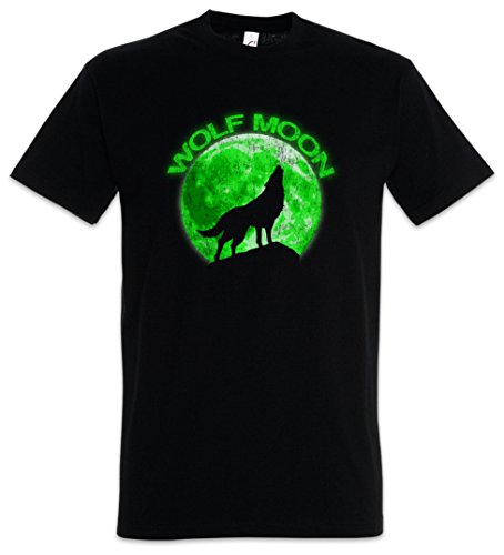 Urban Backwoods Wolf Moon Herren T-Shirt Schwarz Größe 3XL