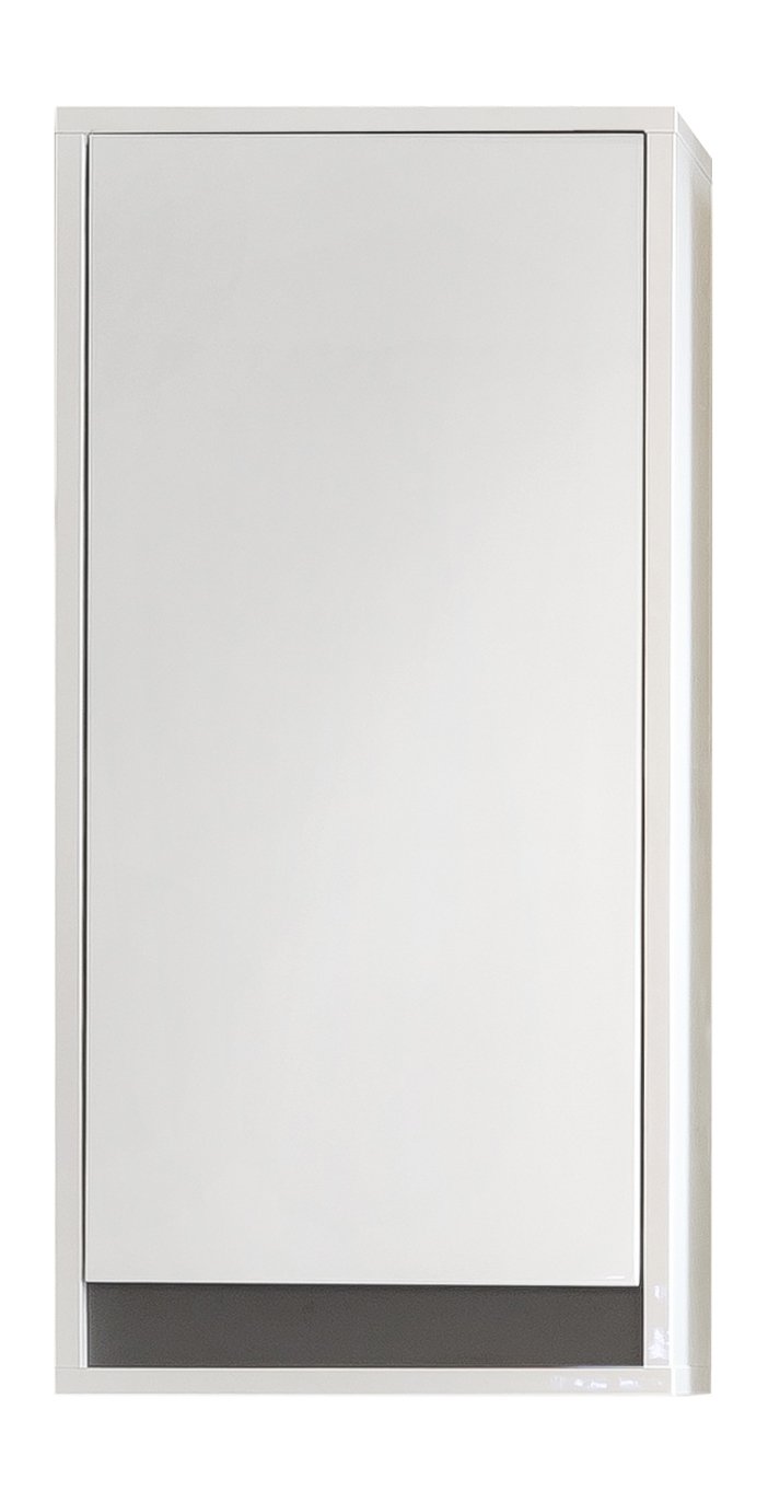 trendteam smart living - Hängeschrank Wandschrank - Badezimmer - Sol - Aufbaumaß (BxHxT) 35 x 73 x 23 cm - Farbe Weiß Hochglanz - 163550103