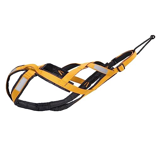 Dog harness Dog Sled Harness Pet Weight Pulling Rodeln Harness Back Harness For Large Dogs Husky XL Yellow