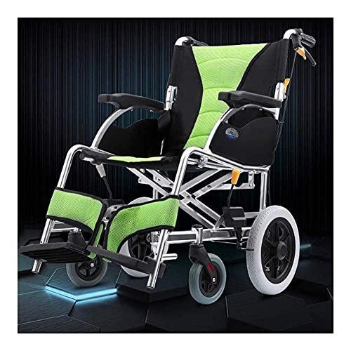 Rollstühle Leichter zusammenklappbarer Rollstuhl für Fahrer und Erwachsene, tragbarer Aluminiumrollstuhl, altes Auto, ältere Passagiere, Flugzeug-Mini-Rollstüh