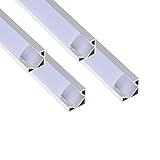 Jandei - 1 Meter Set Aluminumprofil für LED-Strip (Eckprofil 18,2x18,2mm (x4))