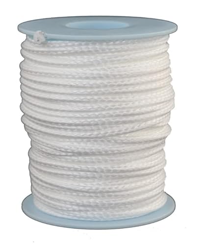 Gepotex Dyneema Flechtschnur Seil Dyneemaseil Flechtleine aus Dyneema - Durchmesser 2.5mm - 25 Meter Fb. weiß