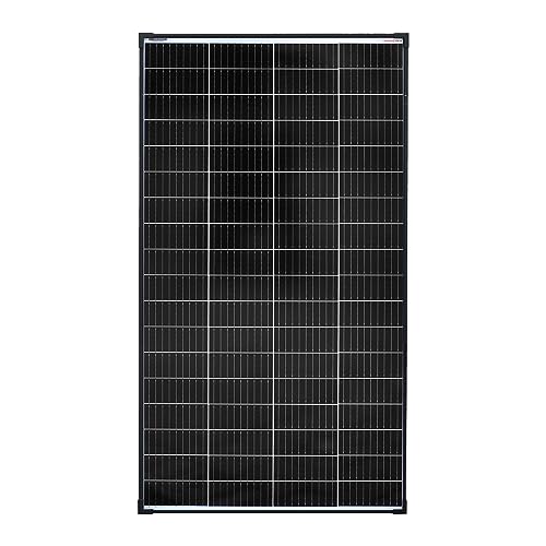 enjoy solar® Monokristallines Solar panel deal für Wohnmobil, Gartenhäuse, Boot (Mono 170W Black)
