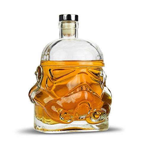 Monsterzeug Stormtrooper Whisky Karaffe, Whiskey Gefäß, Karaffe aus Glas mit Korkenverschluss - Füllmenge 750 ml