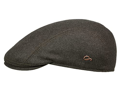 Göttmann Jackson Längsteilige Flatcap aus Wollmischung - Dunkelbraun (27) - 56 cm