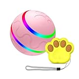 Flcivsh Interaktives,Intelligentes Elektrisches Haustier, Automatisch Rollender Ball, Katzen- und für Welpen/Kleine Bis Mittelgroße Hunde mit Fernbedienung-B