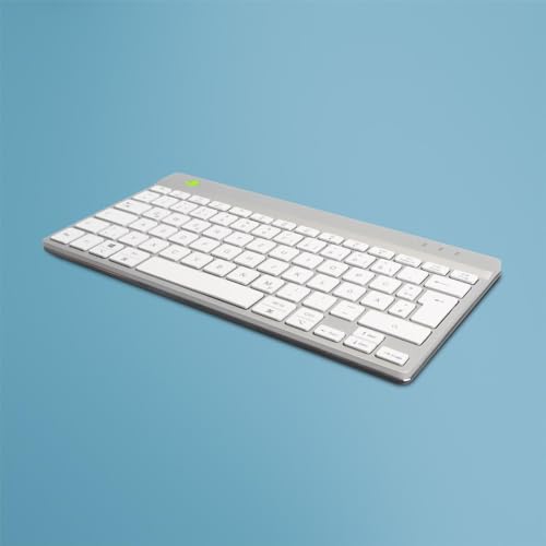 R-Go Tools Compact Break RGOCODEWLWH Tastatur Bluetooth QWERTZ Deutsch Weiß (RGOCODEWLWH)
