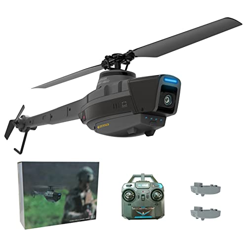 YGWXYYZJ Drohne RC C128 Hubschrauber, 4-Kanal-2.4-GHz Mini-RC-Quadrocopter Mit 1080P-HD-Kamera, 6-Achsen-Gyro-Höhenhaltefunktion, Start/Landung Mit Einer Taste Für Anfänger