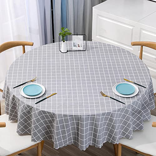XQSSB Tisch Decke Wasserabweisend Anti Heiß Rechteckige Tischdecke Lotuseffekt Tischtücher Grau 180cm Runder Durchmesser