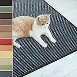casa pura Sisalteppich Natural Line | ideal als Kratzmatte für Katzen | schadstofffrei & widerstandsfähig | Sisal Kratzteppich in vielen Farben und Größen (140 x 200 cm, Blau)