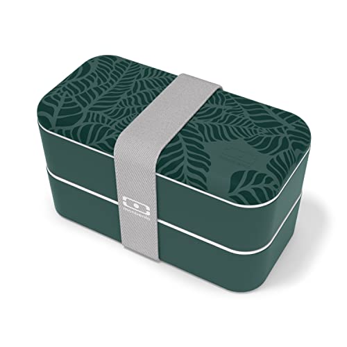 monbento Original Bento Box, Kunststoff, Jungle, 18,5 x 9,4 x 10 cm