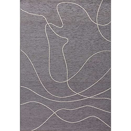Dekoria Teppich Velvet 160x230cm Wool/dark grey 160 x 230 cm