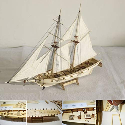 Guajave Maßstab 1:100 Mini Holz Segelboot Schiff Kit Boot Spielzeug Geschenk DIY Modell Dekoration