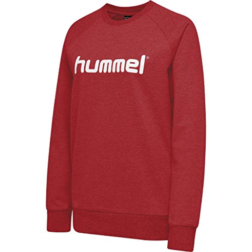 Hummel Damen Pullover Go Cotton Logo Sweatshirt Woman 203519 True Red S