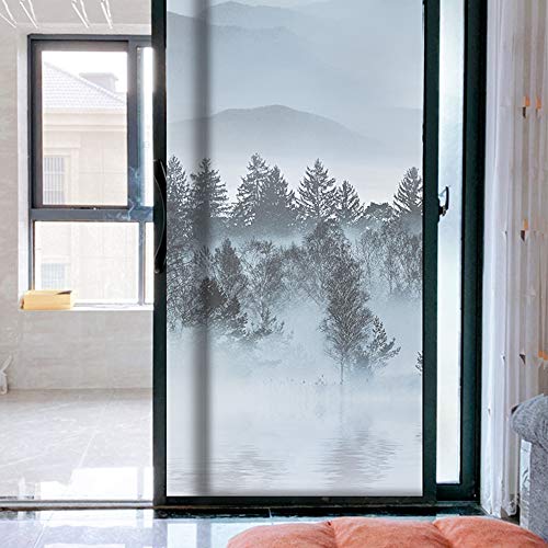 DIY Frosted Privacy Film for Glass Windows,Privacy Window Film Self Adhesive,Anti-Uv,Opaque Window Film,Office Living Room Or Bedroom Window Films Berg 80x120cm(WxH)