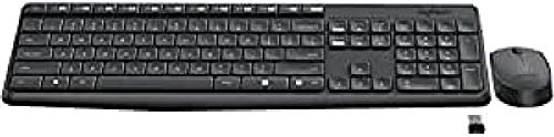 Logitech MK235 Kabelloses Tastatur-Maus-Set, 2.4 GHz Verbindung via Unifying Nano USB-Empfänger, 10m Reichweite, 15 FN-Tasten, 3-Jahre Batterielaufzeit, PC/Laptop, Ungarisches Layout