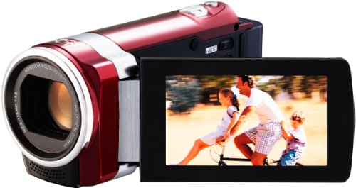 JVC GZ-HM440REU Full HD Camcorder (SD-Kartenslot, 40-fach optischer Zoom, 6,9 cm (2,7 Zoll) Display, HDMI-Kabelanschluss) rot