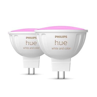 Signify Philips Hue White& Col. Amb. MR16 LED Lampe Doppelpack 2x400lm