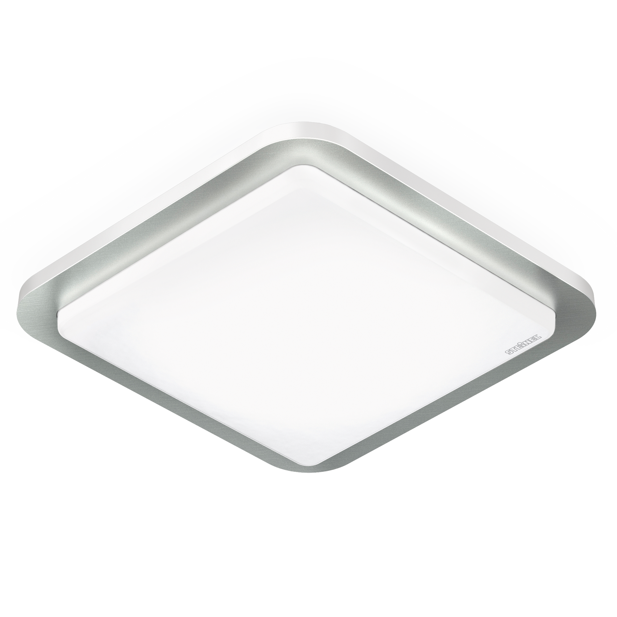 Steinel LED-Deckenleuchte 'RS LED D2 S' mit Bewegungsmelder silbern/weiß 30 x 30 cm 8,8 W