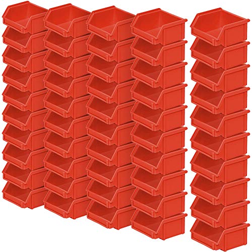 50x Sichtbox"CLASSIC“ FB 6, LxBxH 95/65x100x50 mm, Inhalt 0,3 Liter, rot