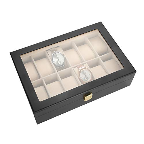 OKAT Armbanduhrenhalter, Uhrenhalter, sichtbare Holzuhrenkollektion für die Aufbewahrung von Uhrenzubehör-Displays