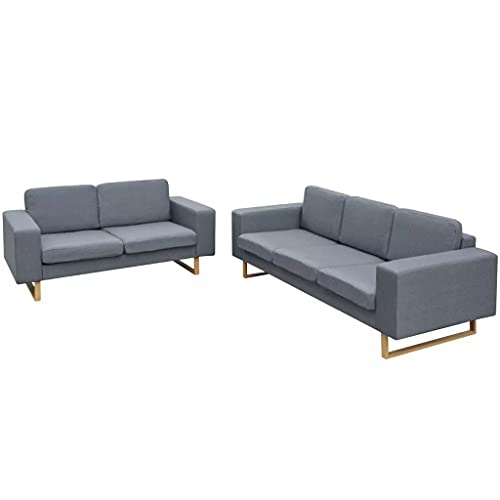 MUSEVANE 2-Sitzer und 3-Sitzer Sofa Set Hellgrau